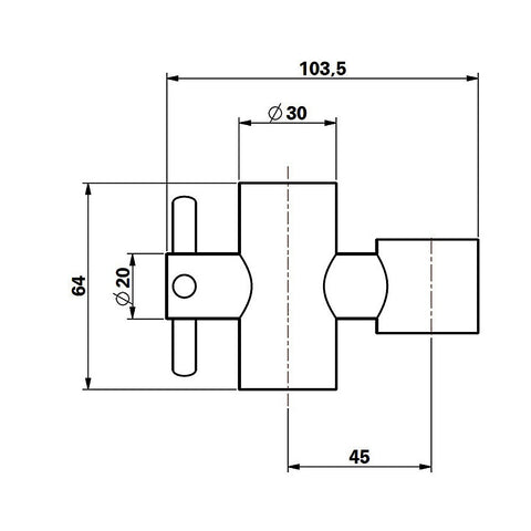 20mm Replacement Solid Brass Slide Rail Bracket Slider