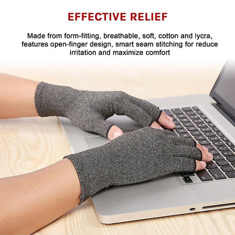 Arthritis Gloves Compression Joint Finger Hand Wrist Support Brace - Medium