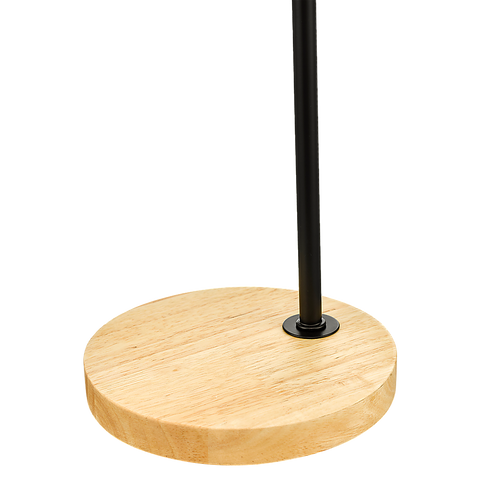 Modern Table lamp Desk Light Timber Base Bedside Bedroom Black