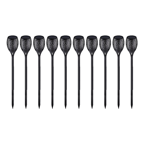 10 Pack Solar Torch Lights 96 LED Flickering Lighting Dancing Flame Garden Lamp