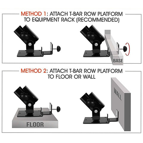 T Bar Row Landmine Platform 360° Swivel Fits 1", 2" Olympic Bars