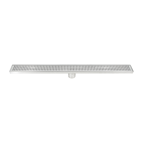 800mm Bathroom Shower Stainless Steel Grate Drain w/Centre outlet Floor Waste