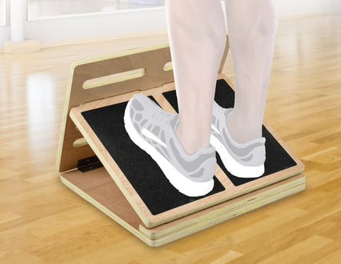 Slant Board Calf Stretcher as used in the Egoscue Method