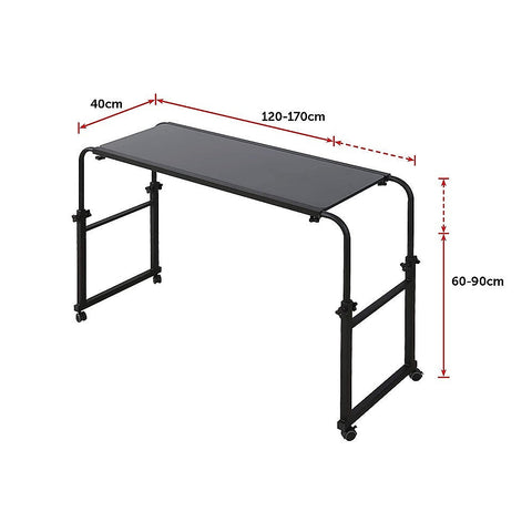 Overbed Table Work Laptop Desk with Wheels