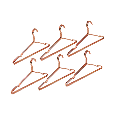 Adult 16.5" Rose Gold Shiny Metal Wire Coat Suit Top Clothes Hangers (30pc per set)