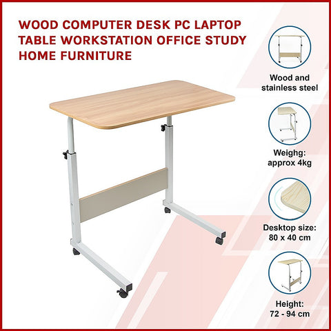 Wood Computer Desk PC Laptop Table Workstation Office Study Home Furniture