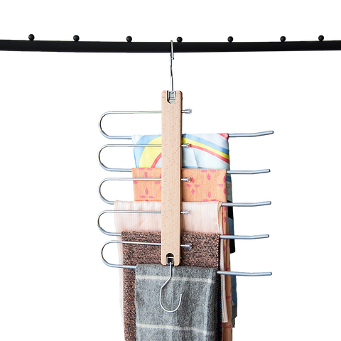 Pants Clothes Coat Hanger Non-slip Magic Space Saver Closet Organizer Rack