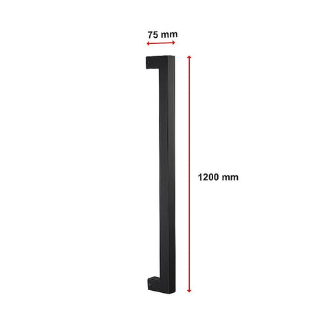 Entrance Door Pull Handle Matte Black 1200mm