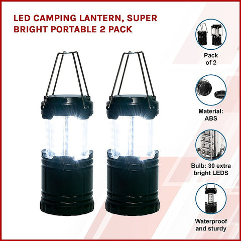 LED Camping Lantern, Super Bright Portable 2 Pack