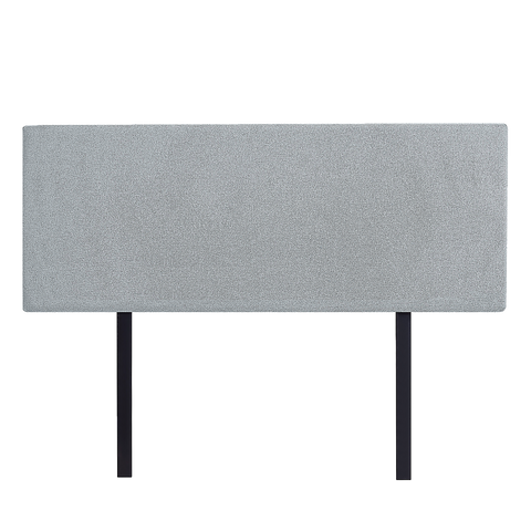 Linen Fabric Double Bed Deluxe Headboard Bedhead - Stone Grey