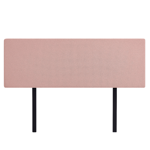 Linen Fabric King Bed Deluxe Headboard Bedhead - Pale Pink