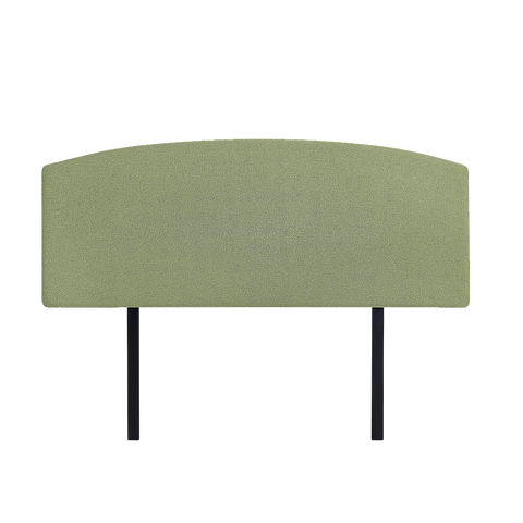 Linen Fabric Double Bed Curved Headboard Bedhead - Olive Green