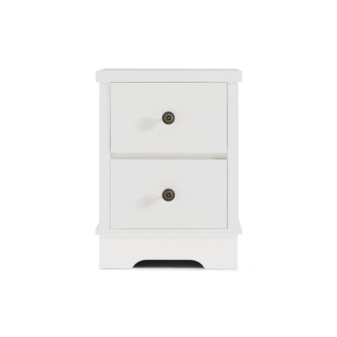 Margaux White Coastal Style Bedside Table