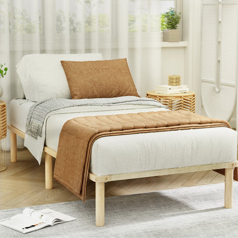 Artiss Bed Frame King Single Size Wooden Base Mattress Platform Timber Pine AMBA