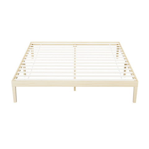 Artiss Bed Frame King Size Wooden Base Mattress Platform Timber Pine BRUNO