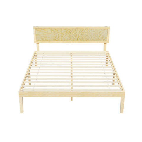 Artiss Bed Frame Queen Size Wooden Base Mattress Platform Timber Pine YUMI