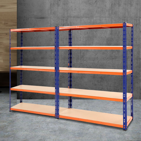 Giantz 2.4MX1.8M Garage Shelving Warehouse Rack Pallet Racking Storage Steel Orange&Blue